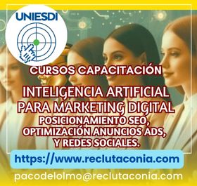 Curso Inteligencia Artificial Generativa para Estrategia Marketing Digital.